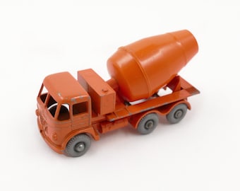 Vintage 1960s Matchbox 26b Foden Cement Mixer Truck - Orange Truck with Orange Mixer Barrel