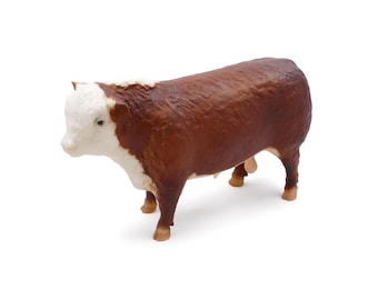 Vintage Breyer Polled Hereford Bull - Large 13" Model Cow Figure