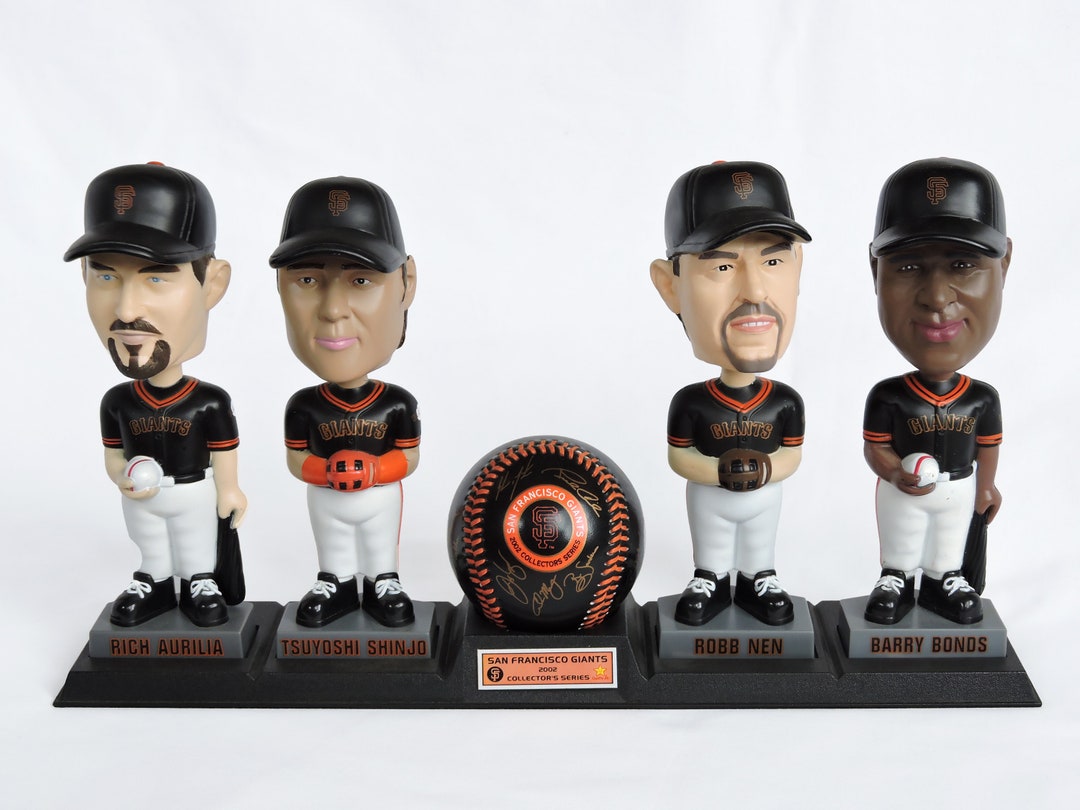 Vintage 2002 San Francisco Giants Carl's Jr. Bobblehead Doll Set 4