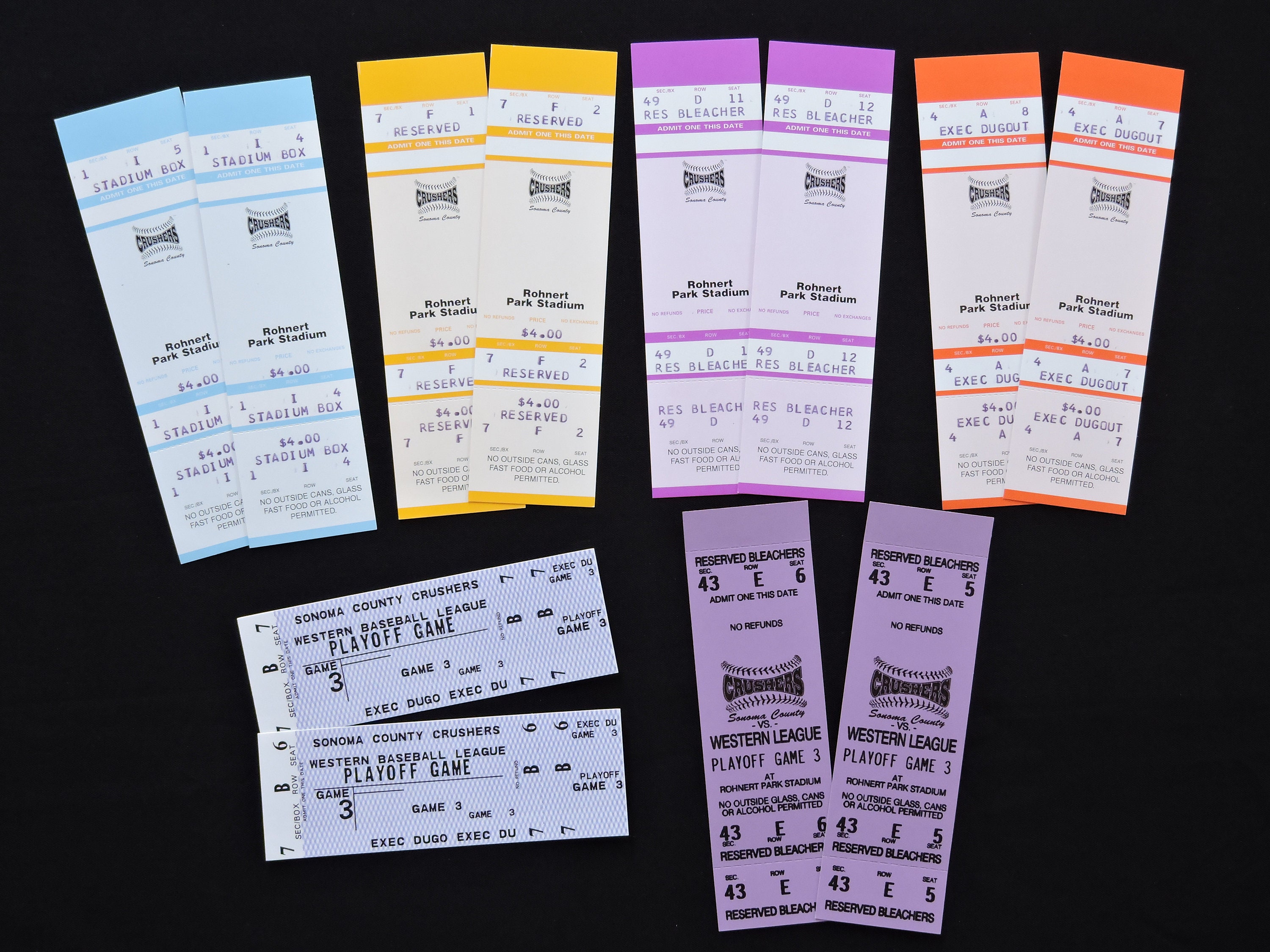 Large 29 Felt Pennant CA Rohnert Park Vintage 1990's Sonoma County Crushers Baseball Team