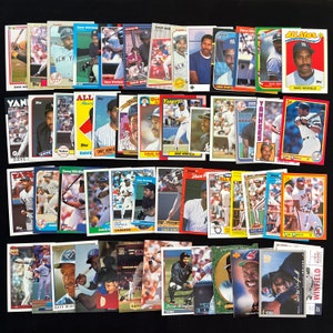 Lot of 50 Dave Winfield Vintage 1980s and 1990s Baseball Cards - No Duplicates, 50 Different Winfield Cards - New York Yankees