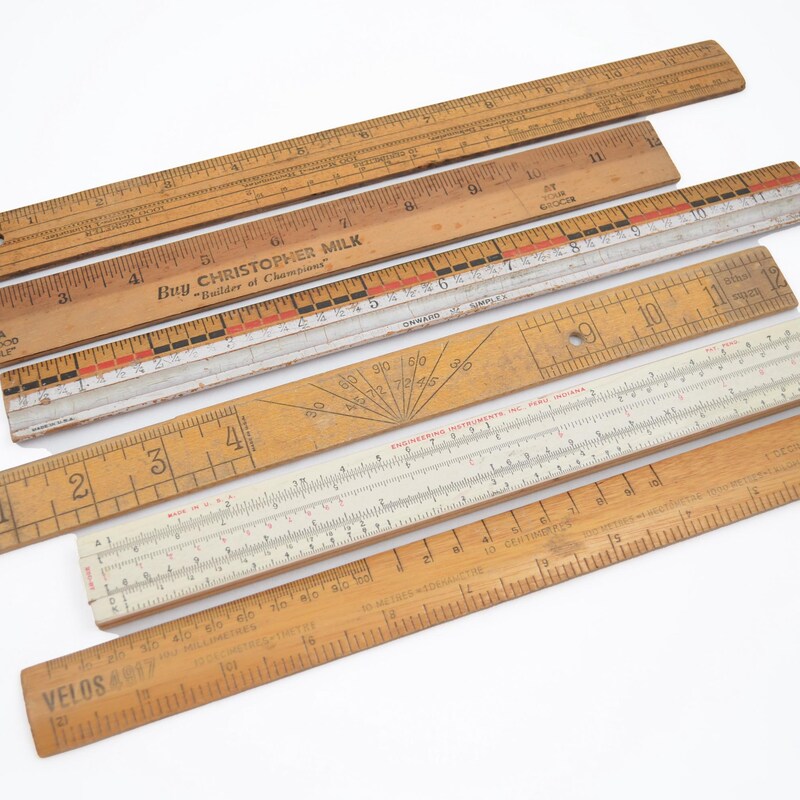 Vintage Wooden Ruler - Etsy