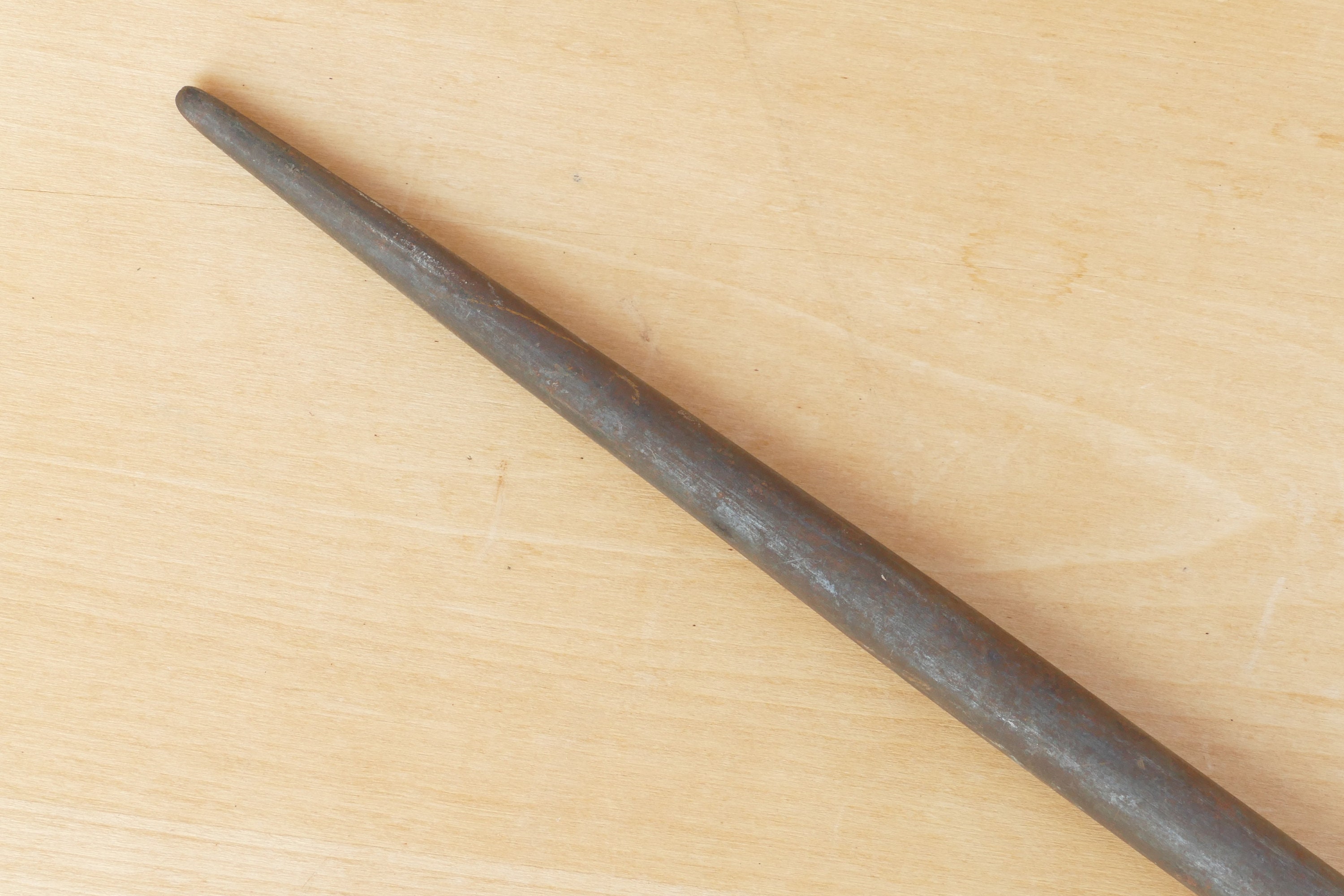 Vintage 1970s Black Stag Horn Handle Knife Sharpener Honer 14” Pointy Tip  30