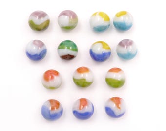 Lot of 14 Vintage Vitro Agate Tiger Eye Marbles - Type 4 Tiger Eye