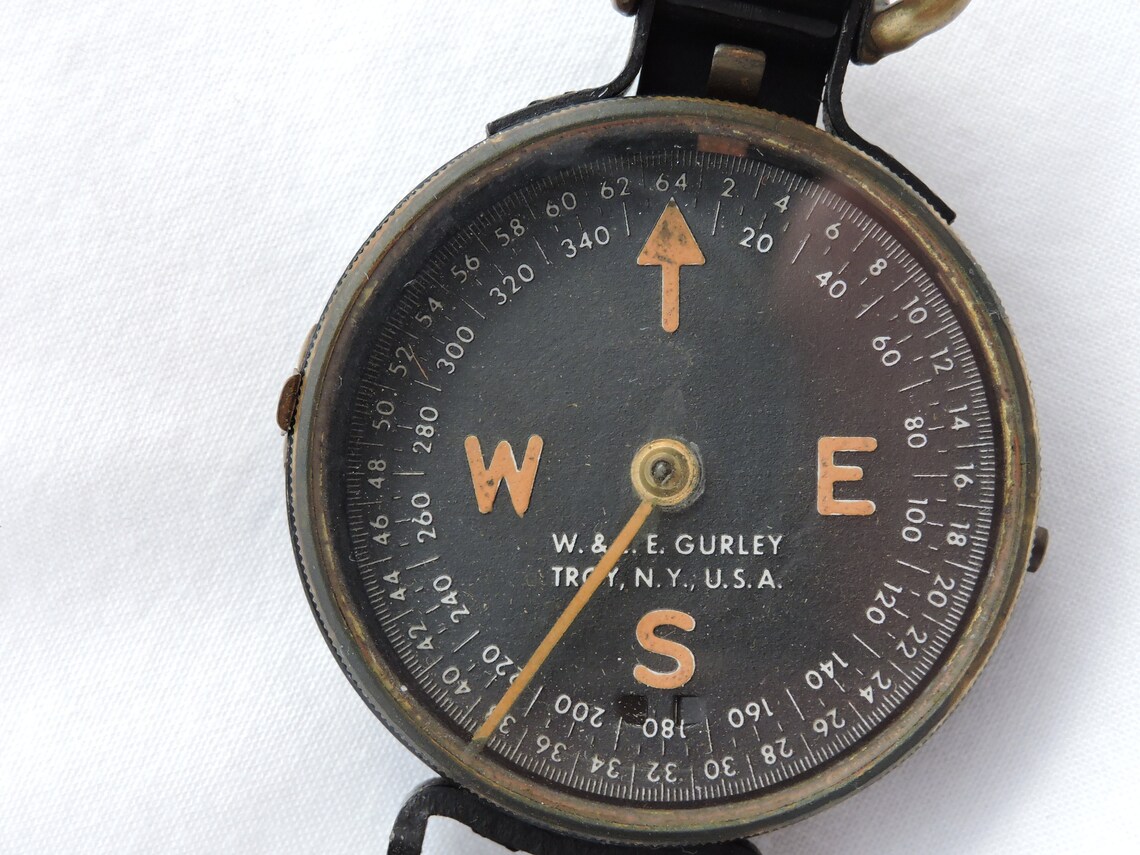 Vintage WWII Era W. & L.E. Gurley Lensatic Compass Military Etsy