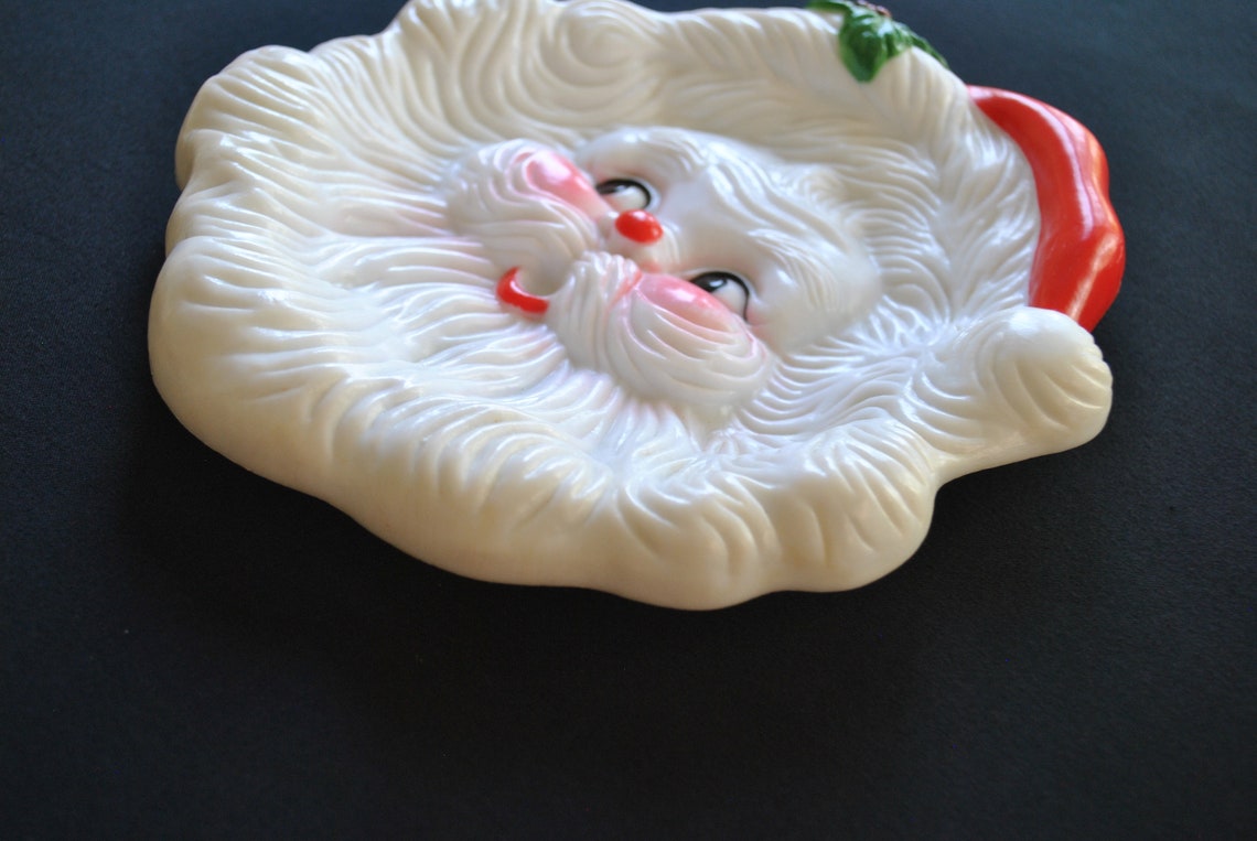 Vintage Santa Face Wall Hanging Retro Santa Claus Wall Decor Etsy