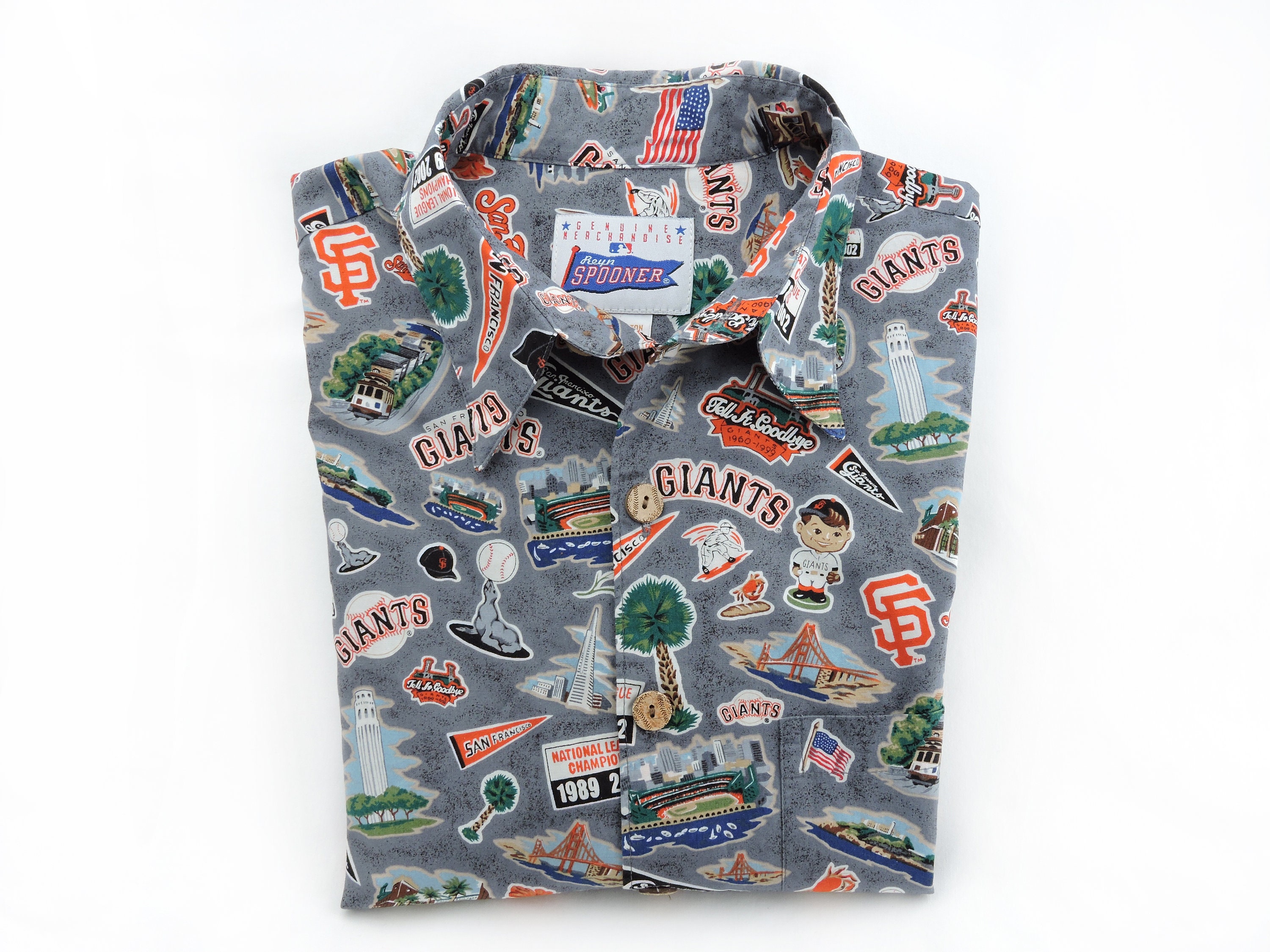 Vintage 2002 San Francisco Giants Reyn Spooner Hawaiian Shirt 