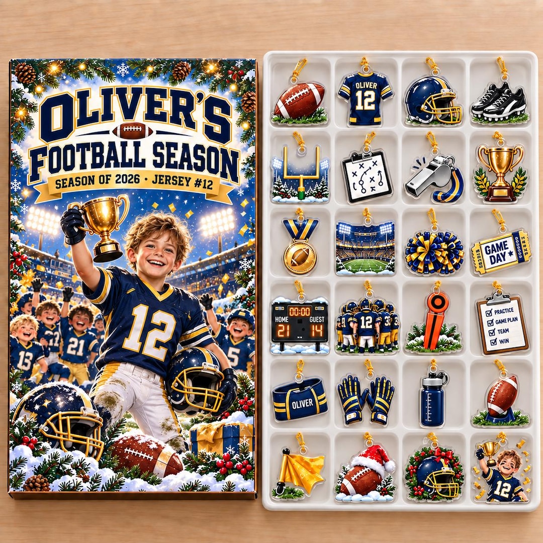 Uk Rpu Personalized Football Advent Calendar 2026, Custom Name and Jersey ...