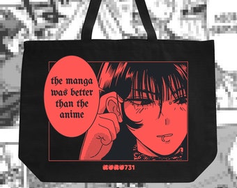 Manga Better Than Anime Jumbo Tote