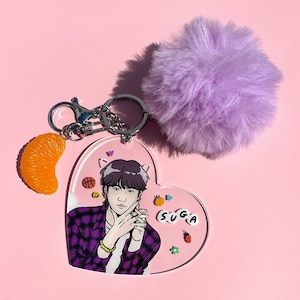 Tangerine Suga BTS Keychain