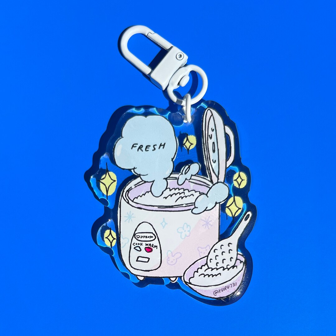 Fresh Hot Rice Cooker Acrylic Keychain - Etsy