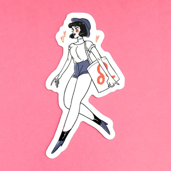 Bag Girl Sticker