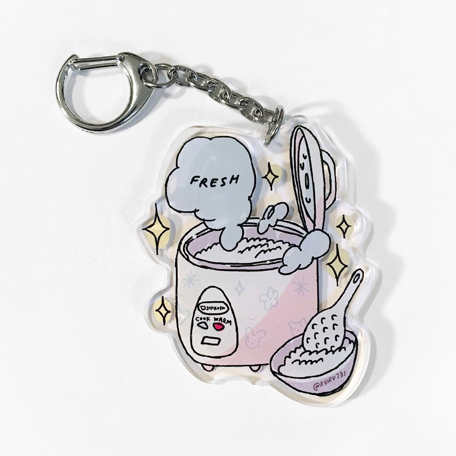 Fresh + Hot Rice Cooker Acrylic Keychain