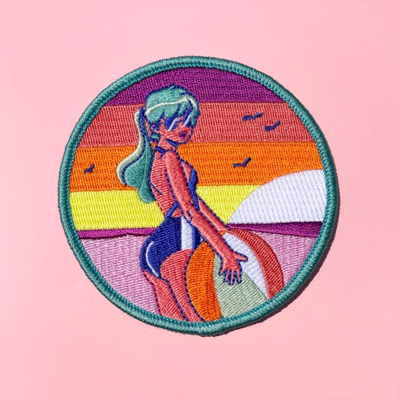 Beach Ball Girl Patch - Etsy