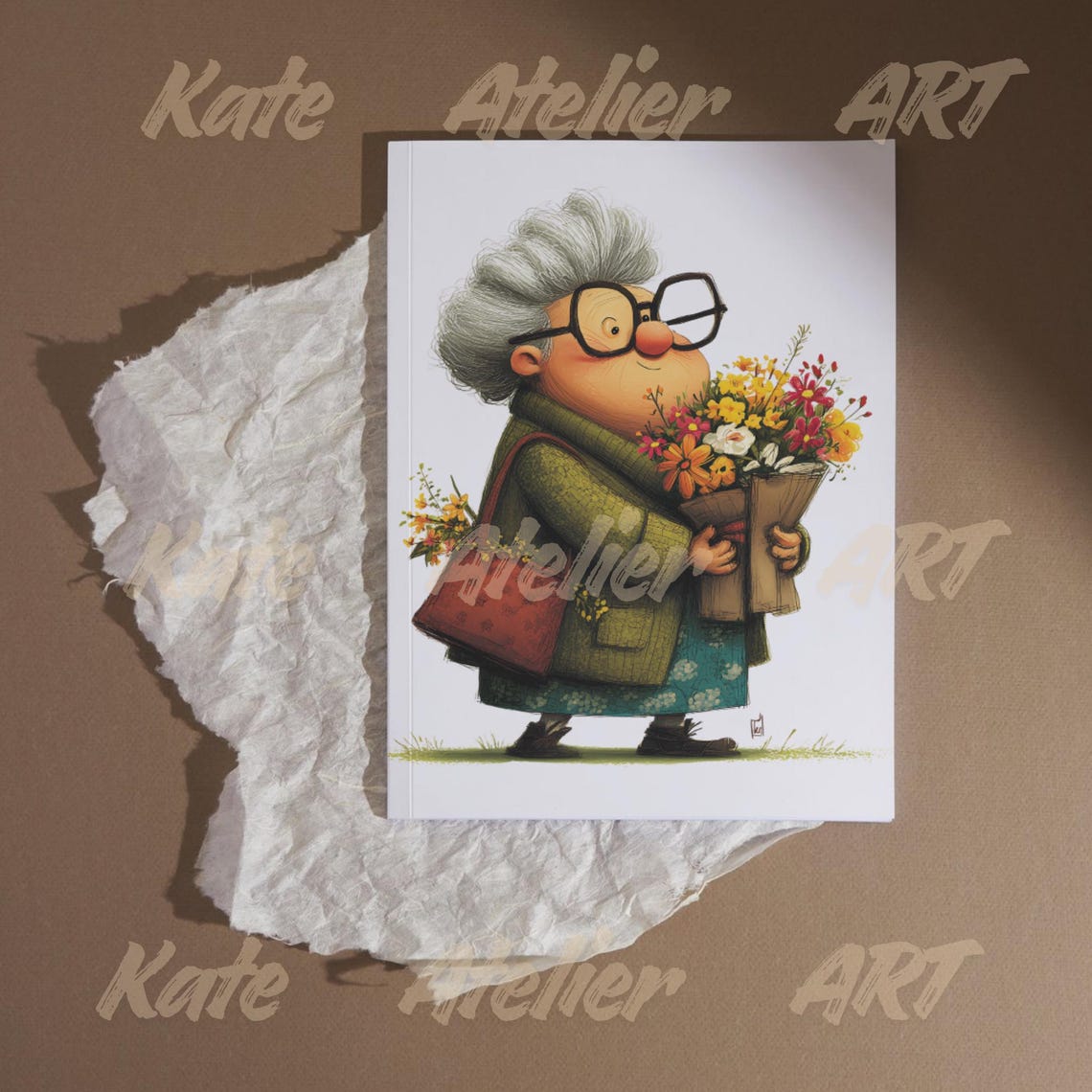 Quirky Grandma Clipart PNG Set | Whimsical | Funny Grandma Art ...