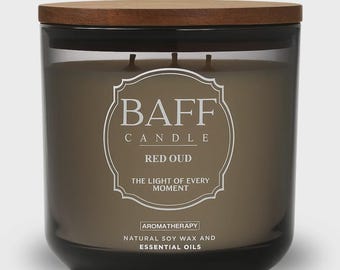 Red Oud Soy Wax Candle (Three Wick)