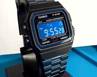 Casio F91 – Blue Mod