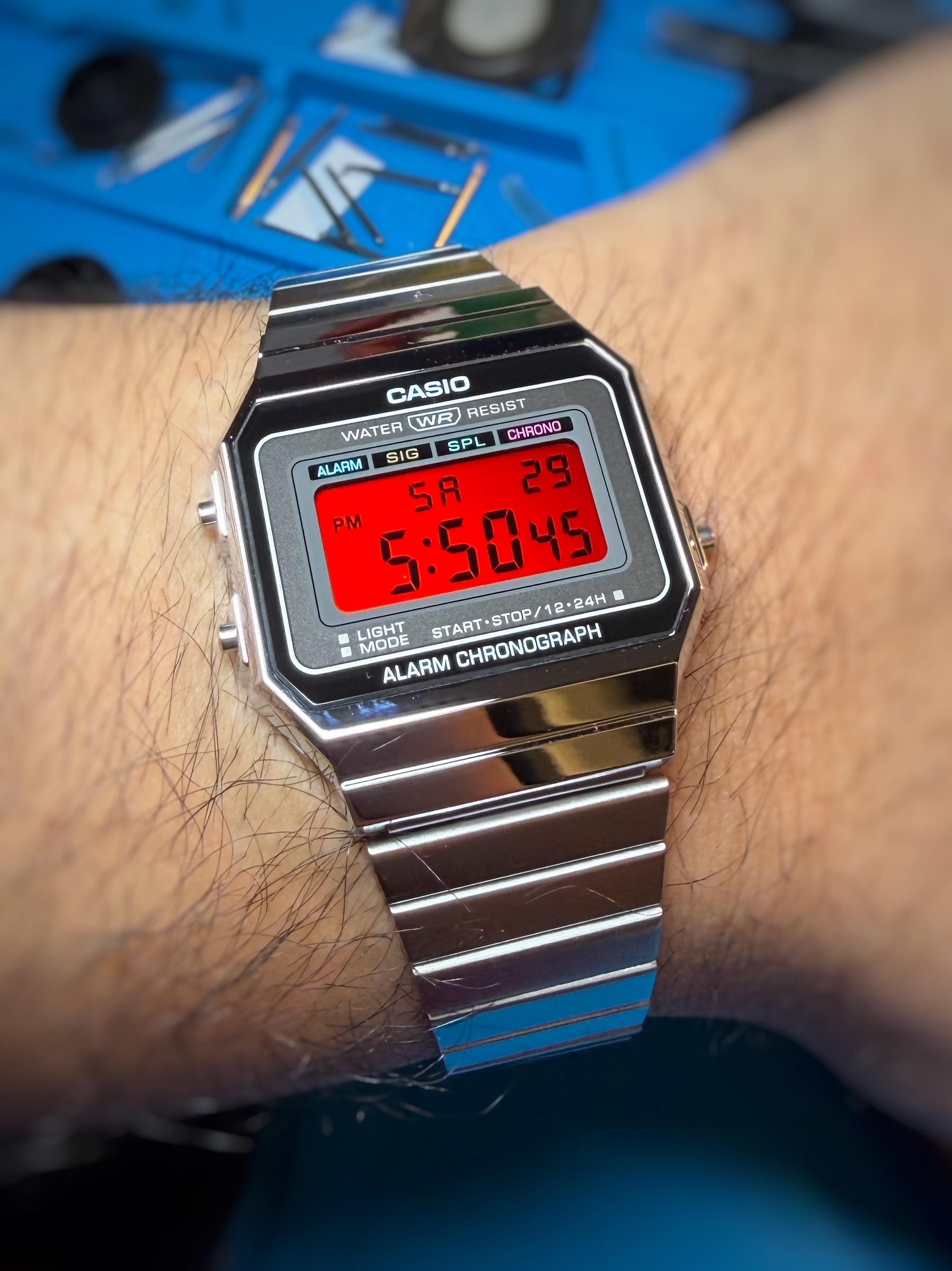 Casio A700W-1A – Custom Mod (negative Display) - Etsy