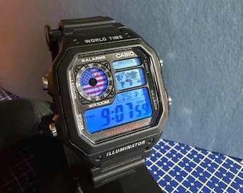 Casio AE1200WH – Custom Mod (USA flag)