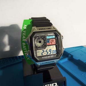 Casio AE1200WH – Mod (USA flag)