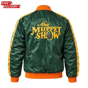 Men's Kermit The Frog Inspired Jacket – Jim Henson Muppet Show 70s 80s TV Series Character Cosplay, Classic Pop Culture Television Costume