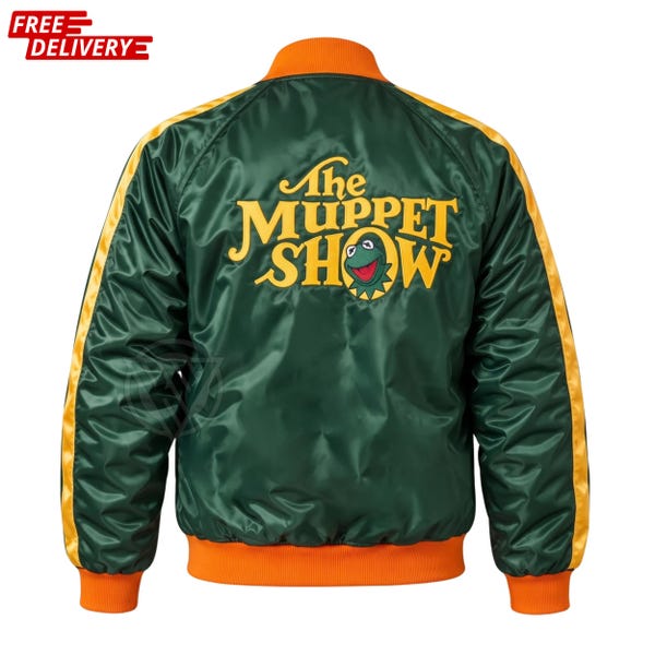 Men's Kermit The Frog Inspired Jacket – Jim Henson Muppet Show 70s 80s TV Series Character Cosplay, Classic Pop Culture Television Costume