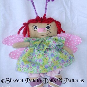 Dragonfly Raggedy Annie Cloth Doll Ornie ePatterns Instant Downloads image 4