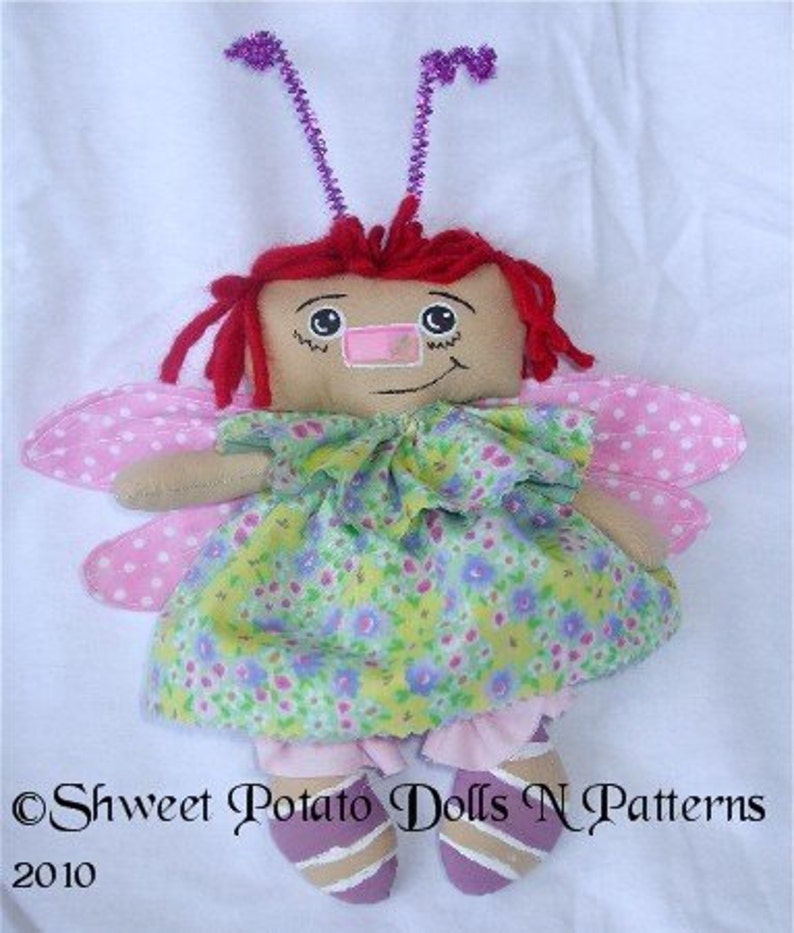 Dragonfly Raggedy Annie Cloth Doll Ornie ePatterns Instant Downloads image 4
