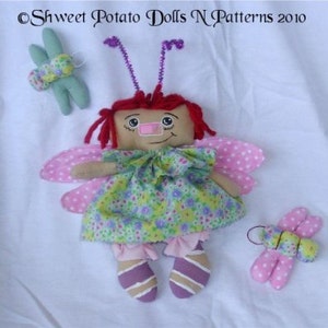 Dragonfly Raggedy Annie Cloth Doll Ornie ePatterns Instant Downloads image 2