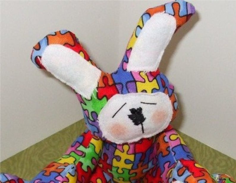 Autism bunny cloth doll pinkeep pdf epattern instant download  etsy Autism bunny cloth doll pinkeep pdf epattern instant download  etsy