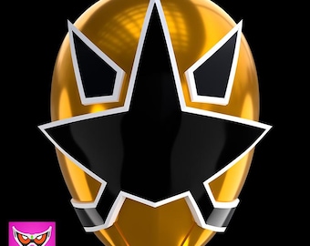 Guld Ranger-hjälm 3D-modell, Power Rangers Samurai, Samurai-kostym utskrivbar