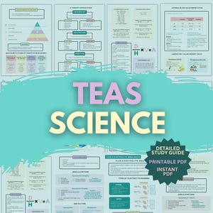 TEAS Science Section Bundle| Exam Study Guide Notes  | PDF Digital Download | Printable | I Got 90% On My TEAS | Guaranteed 90