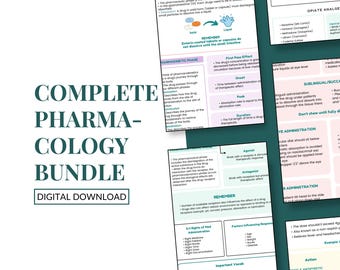 Komplettes Arznei-Bundle | Digitale Still Notizen | PDF zum Herunterladen