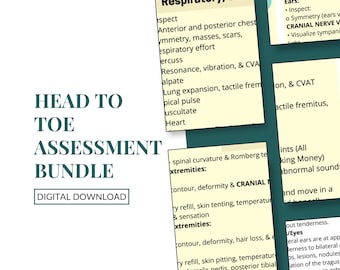 Head-to-toe Assessment Cheat Sheet | Med School Survival Guide | Nursing Lecture Notes | Printable | Downloadable | College Student
