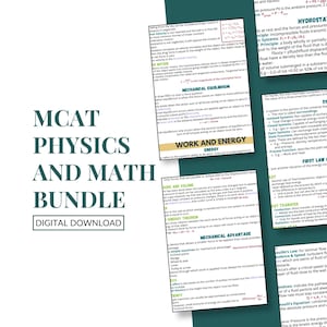 MCAT Fysik och Matematik Komplett Paket | Omvårdnadsguide | Läkarexamen | Antagning till högskola | Studieanteckningar | Läkarstudent | Element | Föreläsning