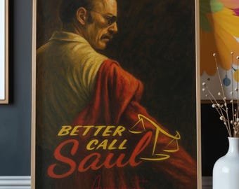Better Call Saul-poster - filmische muurkunst - kleine lettertjes Saul Goodman