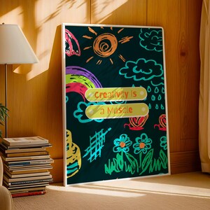 Creativity Is a Muscle Art Print | Kids' Room Inspiration (Digital Download)