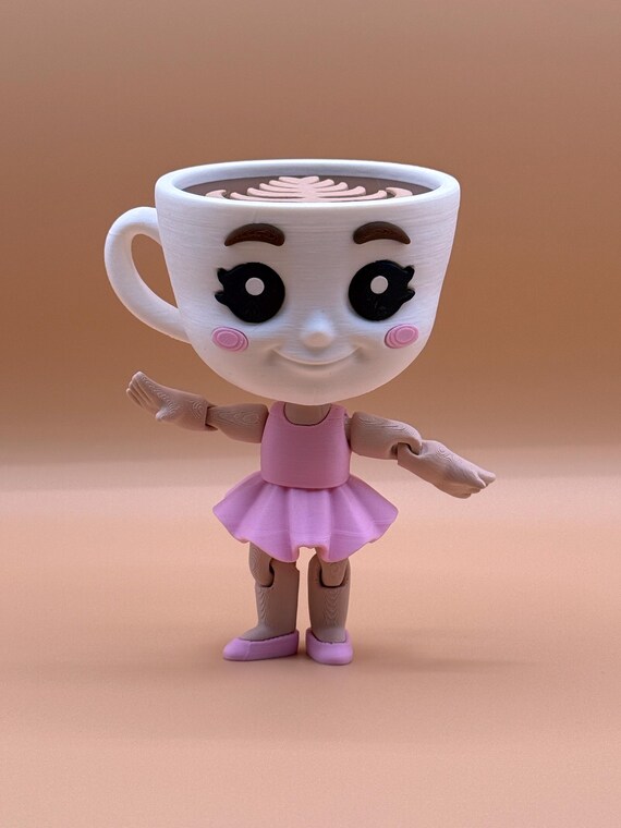 Ballerina Cappuccina steal a Brainrot articulated 3D print collectable toy
