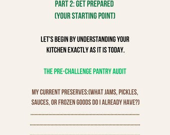 Food Preservation Calendar | Pantry Inventory, Harvest Guide (Digital Download)