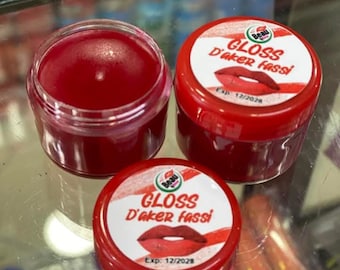 Moroccan Aker Fassi Lip Balm | Natural Red Lip Tint | Moisturizing Lip Gloss | Traditional Moroccan Beauty