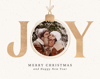 Editable Christmas Card Template | Printable Holiday Greeting | Canva Instant Download