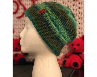 A Crochet Beanie Hat (17” wide)