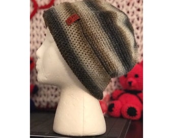 A Crochet Beanie Hat (17” wide)