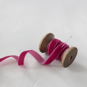 Samtband in Himbeere • 3/4 • 5/8 •