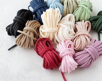 Chunky 100% Paper Cord • 4mm • White / Ivory / Beige / Black / Pink / Red / Green / Blue / Purple