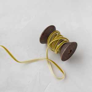 Golden Olive Velvet Ribbon • 1/8"