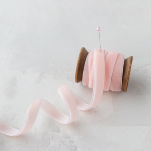 Rosa Samtband • 1/4" • 3/8" • 5/8"