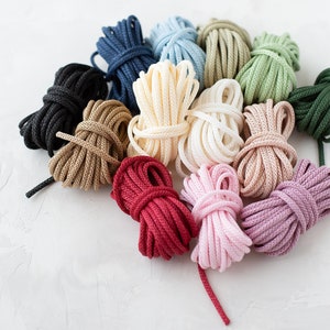 Chunky 100% Paper Cord • 4mm • White / Ivory / Beige / Black / Pink / Red / Green / Blue / Purple