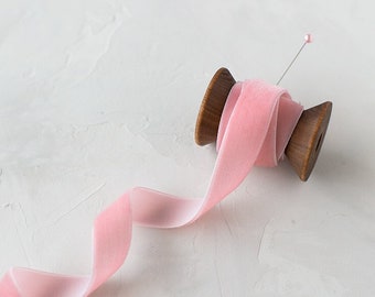 Candy Pink Velvet Ribbon • 5/8" • 1" • 2"