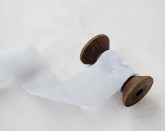 Pale Gray Soft Thread Layered Ribbon • 1.5"